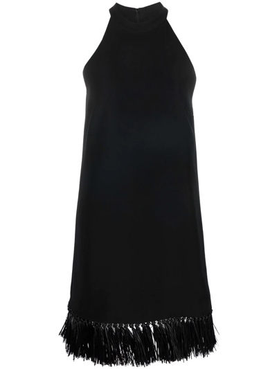 Boutique Moschino Tassel Fringed Sleeveless Dress In Black