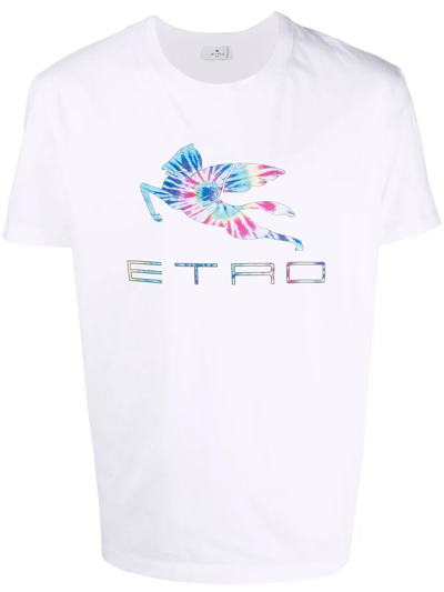 Etro Logo-print Short-sleeved T-shirt In White