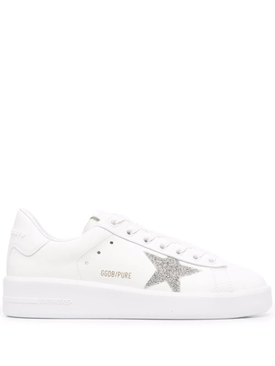Golden Goose Purestar Leather Sneakers In White