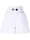 Chiara Ferragni Shorts With Star Eyes Application In White