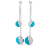 CALVIN KLEIN SPICY STAINLESS STEEL TURQUOISE DROP EARRINGS