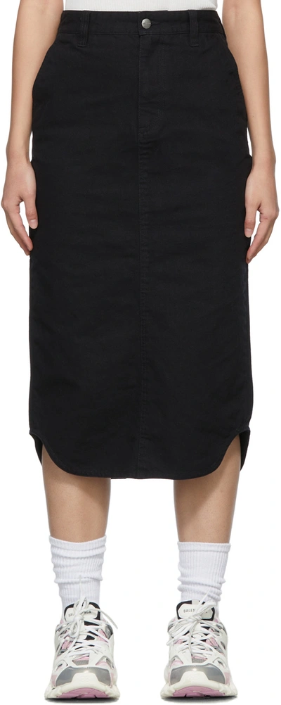 Wardrobe.nyc X Carhartt Wip Dearborn Organic Cotton Midi Skirt In Black