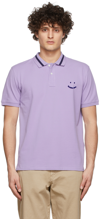 Ps By Paul Smith Smile Logo-print Organic Cotton Polo Shirt In 51 Purples