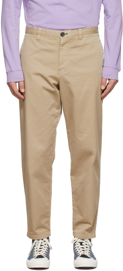 Ps By Paul Smith Beige Zebra Chinos In 61 Browns