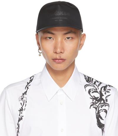 Alexander Mcqueen Black Graffiti Cap