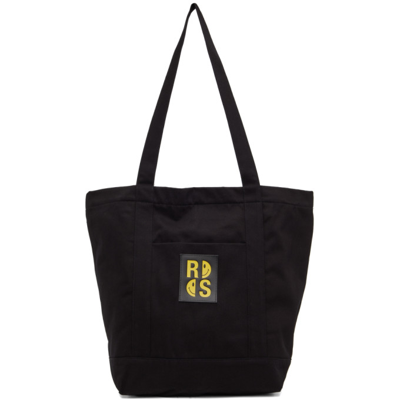 Raf Simons Black Smiley Edition Denim Tote Bag