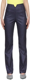 Maisie Wilen Indigo Shimmer Contra Jeans In Indigo