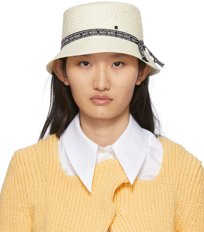 Maison Michel Axel On The Go Bucket Hat In White