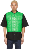 BOTTEGA VENETA GREEN PADDED GILET waistcoat