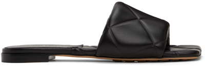Bottega Veneta Black Padded Lido Flat Sandals In 1000 Black