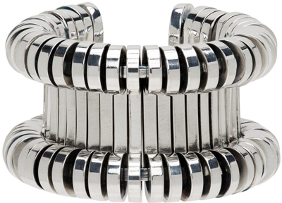 Bottega Veneta Silver Staple Ring In 8117-silver