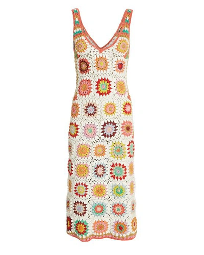 Alemais Crochet Midi Dress - Atterley In Multi