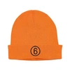 Mm6 Maison Margiela Kids Orange Logo Beanie In Orange