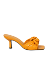 By Far Sunflower Orange Leather Lana Mules In Yellow