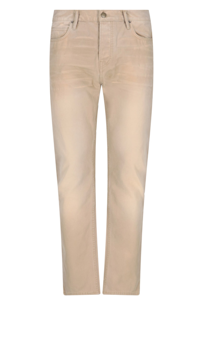 Fear Of God High-rise Straight-leg Jeans In Neutrals