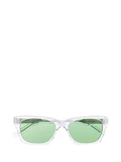 Saint Laurent Sl 402' Square Clear Acetate Frame Sunglasses In Multi-colour