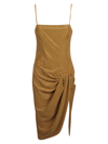 Giuseppe Di Morabito Crystal Embellished Draped Dress In 36
