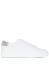 Jimmy Choo Womans Rome White Leather Sneakers In White