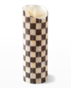 Mackenzie-childs Courtly Check Faux Pillar Candle