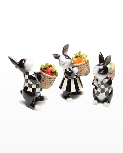 Mackenzie-childs Cabbage Garden Easter Bunnies, Set Of 3