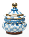 MACKENZIE-CHILDS ROYAL CHECK GROOVY CANISTER
