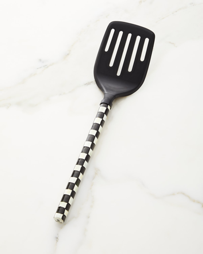 Mackenzie-childs Courtly Check Slotted Turner, Black