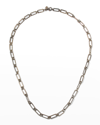 ARMENTA MEN'S STERLING SILVER SMALL LINK PAPERCLIP CHAIN NECKLACE