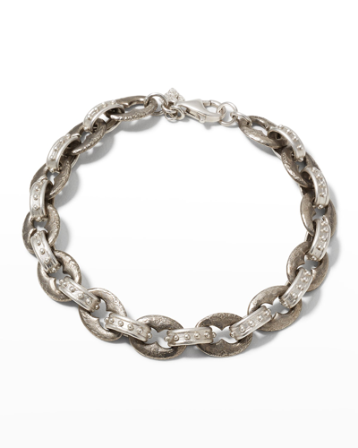 Armenta Men's Sterling Silver Textured Link Bracelet