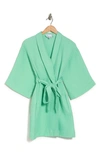 Nordstrom Rack Waffle Weave Robe In Green Apple