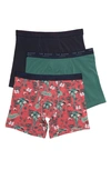 Ted Baker Cotton Stretch Boxer Briefs In Trop/mlgrn/skyc