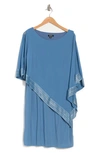 Slny Foil Trim Asymmetrical Popover Dress In Csl