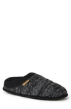 Dearfoams Asher Knit Faux Shearling Clog Slipper In Black