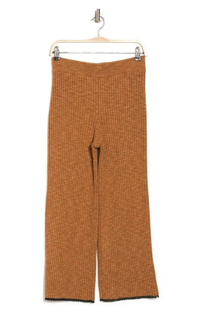 Proenza Schouler White Label Fine Gauge Rib Knit Pants In Chestnut/ Black |  ModeSens