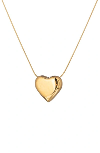 Eye Candy Los Angeles Super Heart Gold-tone Pendant Necklace