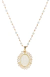 EYE CANDY LOS ANGELES THE LUXE COLLECTION VIRGIN MARY SHELL PENDANT NECKLACE