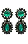 Eye Candy Los Angeles The Luxe Collection Aline Drop Earrings In Green