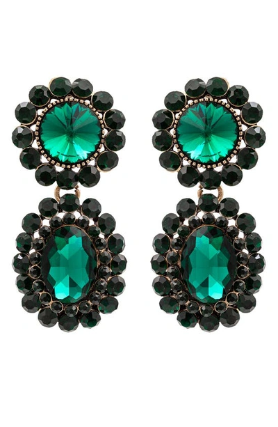 Eye Candy Los Angeles The Luxe Collection Aline Drop Earrings In Green