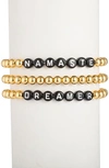 EYE CANDY LOS ANGELES THE LUXE COLLECTION NAMASTE DREAMER STRETCH BRACELET