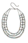 Eye Candy Los Angeles The Luxe Collection Amsterdam Statement Necklace In Silver