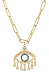 EYE CANDY LOS ANGELES EYE PENDANT CHAIN NECKLACE