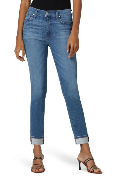 Joe's Joes Mid Rise Straight Crop Cuffed Hem Jeans In Itzel