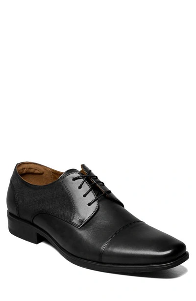 Florsheim Jackson Cap Toe Derby In Black Scratch