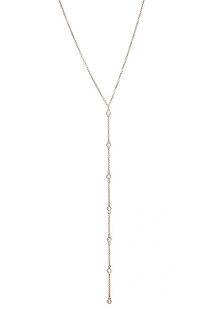Rivka Friedman Y-design Cz Drop Necklace In 18k Gold Clad
