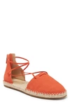 Eileen Fisher Lace-up Espadrille Sandal In Tangelo