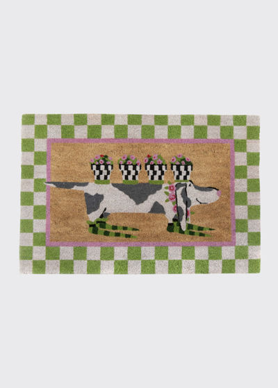 Patience Brewster Rosy Hound Dog Entrance Mat