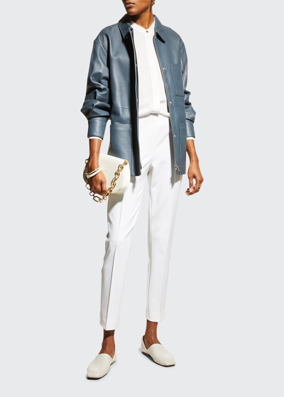 Lafayette 148 Petite Gramercy Acclaimed Stretch Pants In White