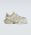 Balenciaga Two Tone Synthetic Leather And Fabric Sneakers In Recyc Lg Beige/beige