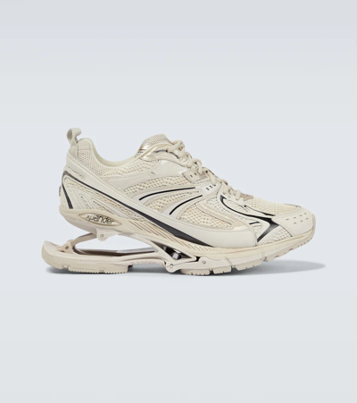 Balenciaga Pander Lace-up Sneakers In Beige Black