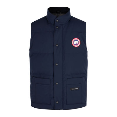 Canada Goose Mens Atlantic Navy Freestyle Sleeveless Shell-down Gilet In Blue