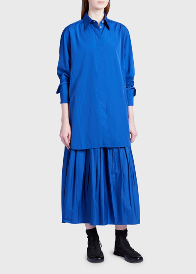 The Row Lulu Oversized Button-down Shirt In French Blue